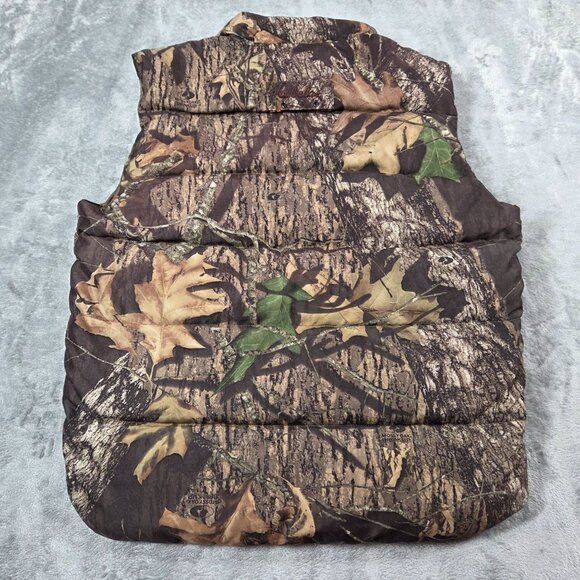 Cabelas Vest Mens Medium Brown Mossy Oak Camo Premier Goose Down Puffer Hunting - Picture 6 of 8